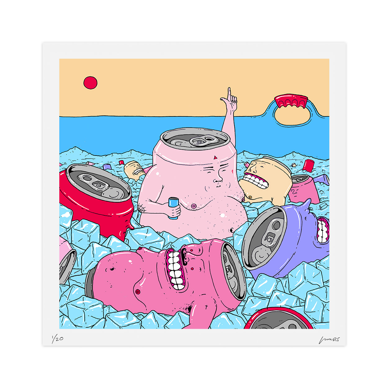 "Into the Beer Bucket" 2018 Limited Edition Print